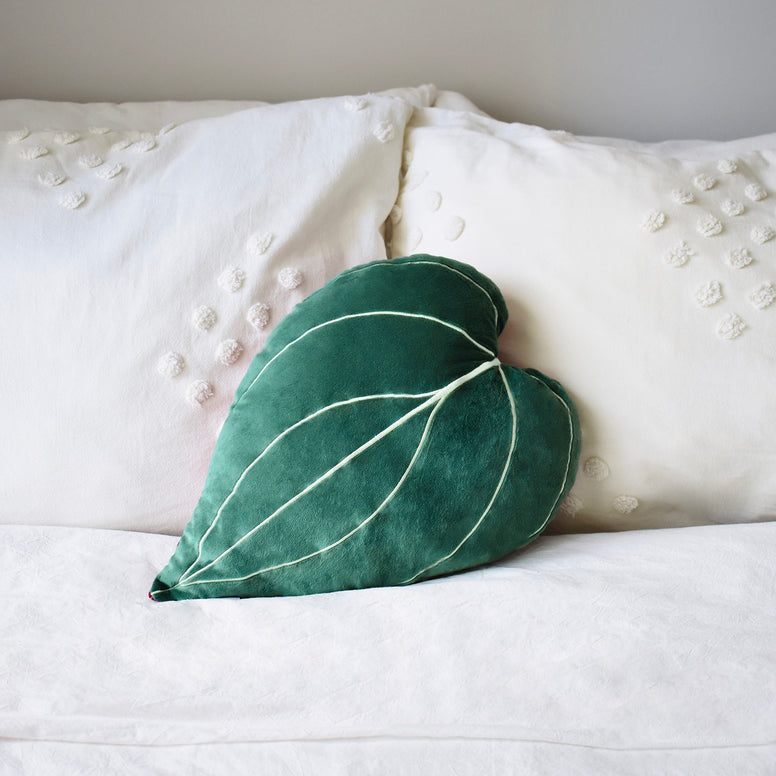 Philodendron Micans Plush Pillow